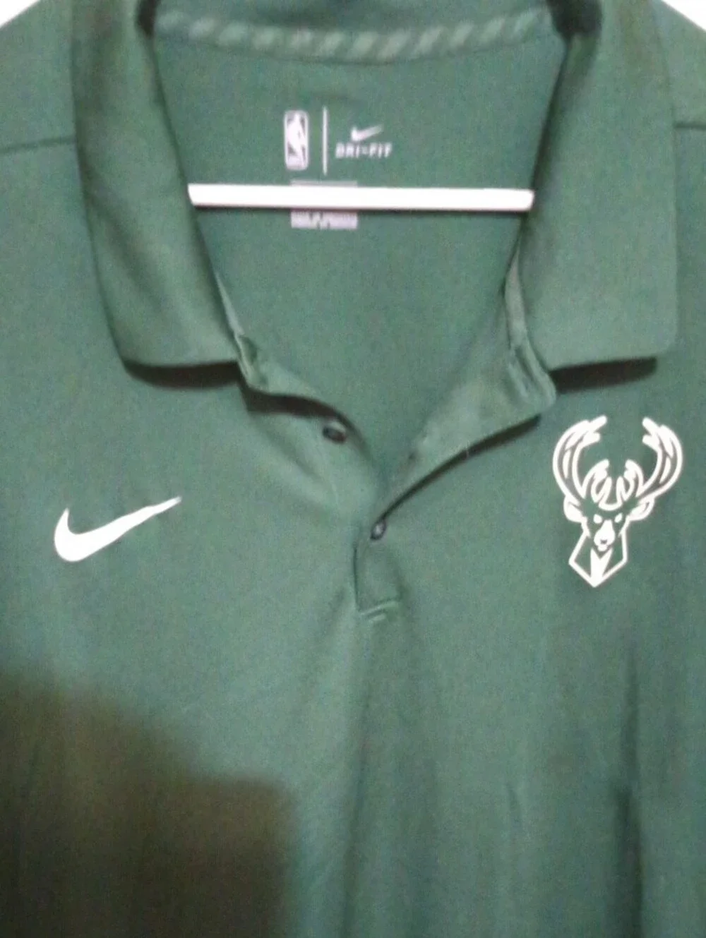 Nike Men’s Dark Green Bucks Polo with White Swoosh